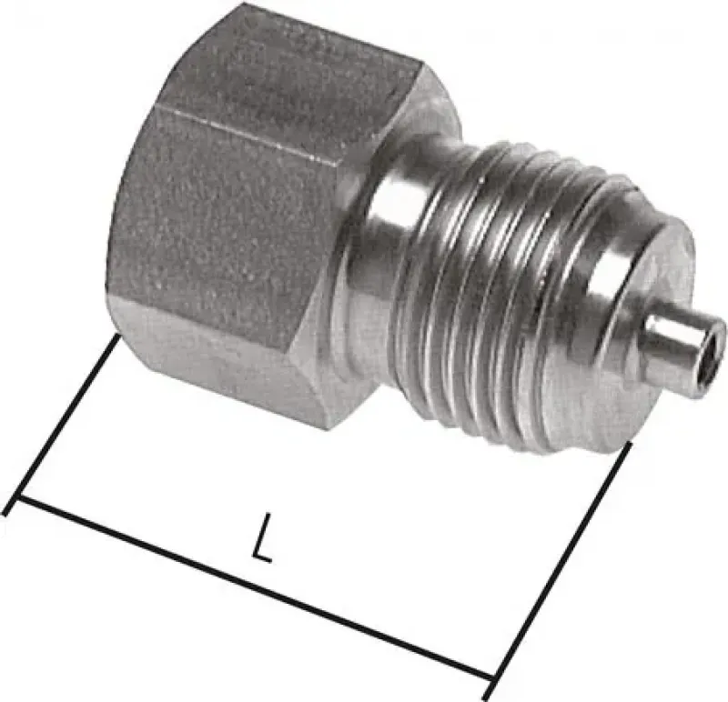 Edelstahl-Reduzierstücke für Manometer mit Zentrierzapfen