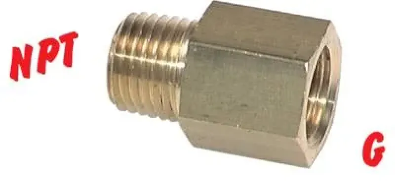 Reduziernippel aus Messing NPT auf G-Gewinde Adapter PN 16
