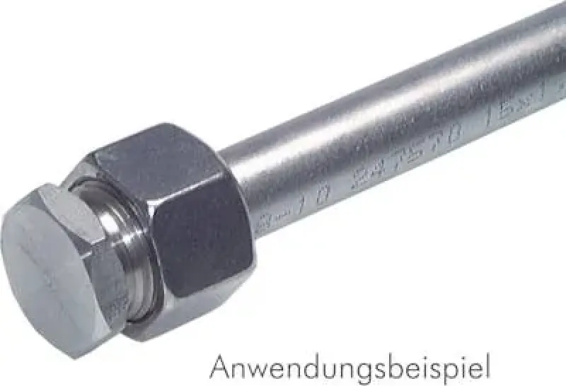 Anwendungsbeispiel: Verschlussverschraubung dichtet einen Hydraulikstutzen ab