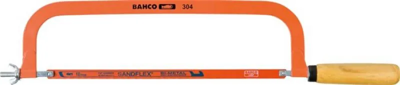 BAHCO Metallsägebogen, 300 mm, Basic: Traditioneller Metallsägebogen mit Holzgrif