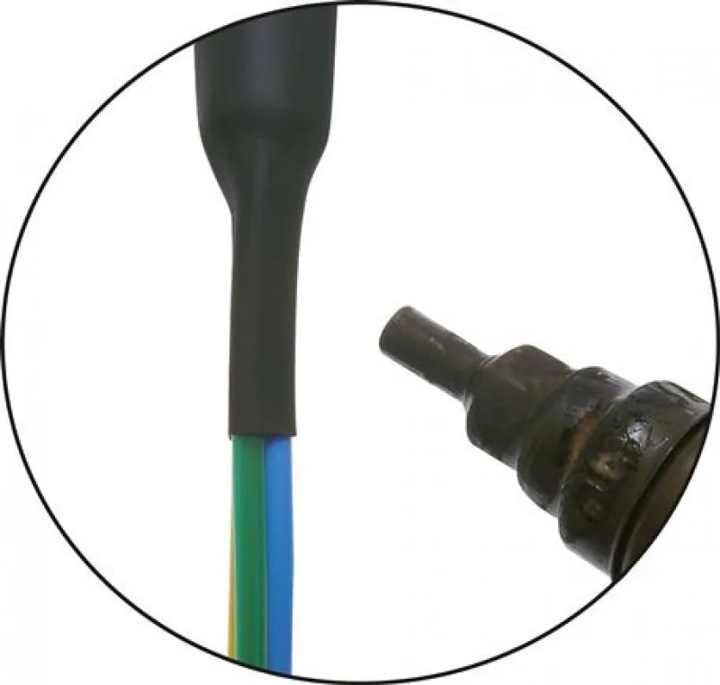 Anwendungsbeispiel Schrumpfschlauch Set in praktischer Spenderbox