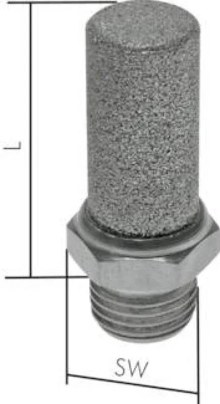 Schalldämpfer Edelstahl – NPT-Gewinde, geräuscharm & langlebig, alle Größen