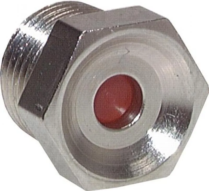 Kompakte Druckanzeige (Ø 40 mm) mit glänzend vernickeltem Messinggehäuse und R 1/8" Außengewinde