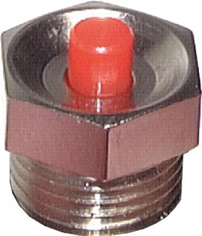 Ansicht ohne Druck Kompakte Druckanzeige (Ø 40 mm) mit glänzend vernickeltem Messinggehäuse und R 1/8" Außengewinde