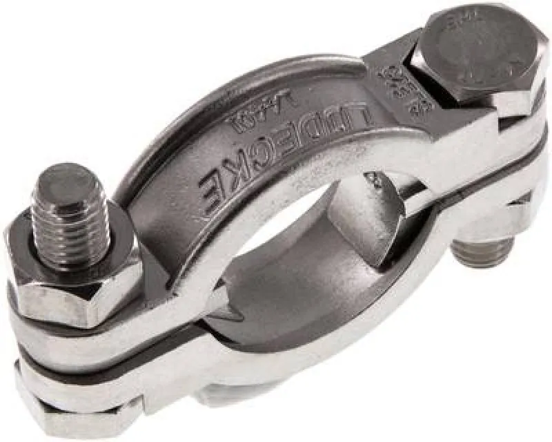 2-teilige Schlauchklemme mit losen Zungen Edelstahl 1.4401 alle Größen