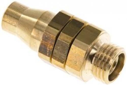 Gerade Drehverschraubungen zylindrisches Gewinde 360° drehbar für Spiralschläuche SPK PU, SPK TX, alle Größen