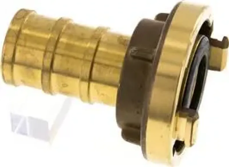 Storz-Kupplung mit Schlauchstutzen aus glänzendem, massivem Messing