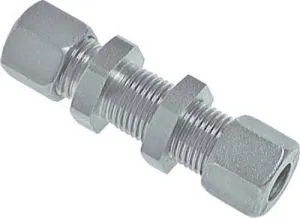 Gerade Schottverschraubungen, Stahl verzinkt alle Größen, Schott, Schneidring, Schneidringverschraubung, Reduziereinsatz, Klemmring, Klemmringverschraubung Gerade Schottverschraubungen, Stahl verzinkt alle Größen, Schott, Schneidring, Schneidringverschraubung, Reduziereinsatz, Klemmring, Klemmringverschraubung