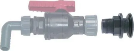 Schottverschraubungen (kein Innengewinde), PN 10, Polypropylen