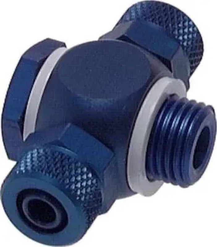 CK-T-Verschraubung Aluminium als Hohlschraube mit zylindrischem Außengewinde und O-Ring