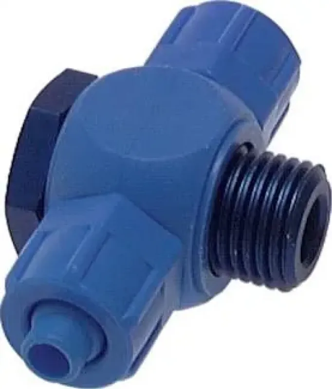 CK-T-Verschraubung Kunststoff POM als Hohlschraube mit zylindrischem Außengewinde