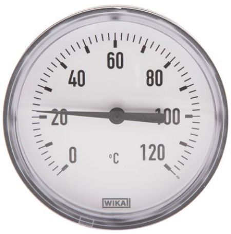 Bimetallthermometer waagerecht mit Kunststoffgehäuse und Cu-Schutzrohr,  Klasse 2,0 Pneumatikshop - Fachhandel - Druckluft - Pneumatik