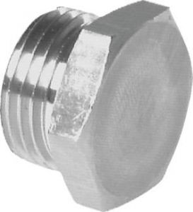 Verschlussstopfen Edelstahl V4A mit Außensechskant und zylindrischem Gewinde bis 40 bar, alle Größen von www.pneumatikshop-online.de