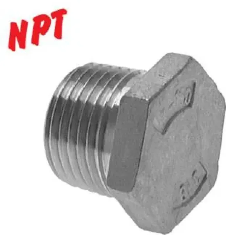 Hochdruck-Verschlussschraube Edelstahl 1.4408 (V4A) mit NPT-Gewinde (bis 345 bar)