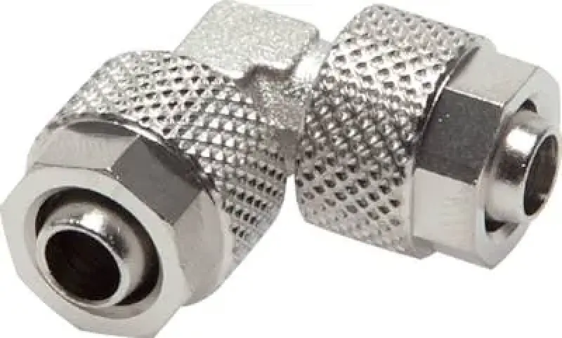 CK-Winkel-Verschraubung Messing vernickelt mit Außengewinde und Schlauchanschluss