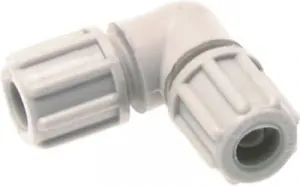 Winkel-Schlauchverbindungen, PP, Anschlussprinzip "1" für Schläuche (nicht für PTFE-Schläuche), Schlauchverbinder, Verbinder, Verschraubung, alle Größen