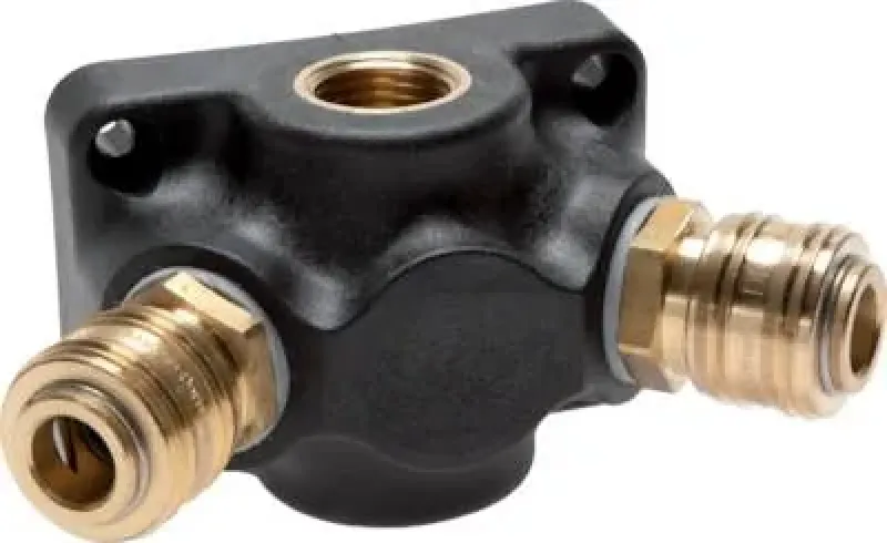 Einfache, leichte Kunststoff-Wanddose mit zwei Kupplungsdose NW 7,2 an der Front