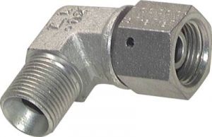 Einschraubwinkel Stahl verzinkt mit Zollgewinde (60° Universaldichtkegel) bis 475 bar, alle Größen von www.pneumatikshop-online.de