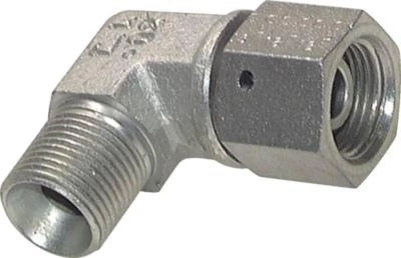 Einschraubwinkel Stahl verzinkt mit Zollgewinde (60° Universaldichtkegel) bis 475 bar, alle Größen von www.pneumatikshop-online.de