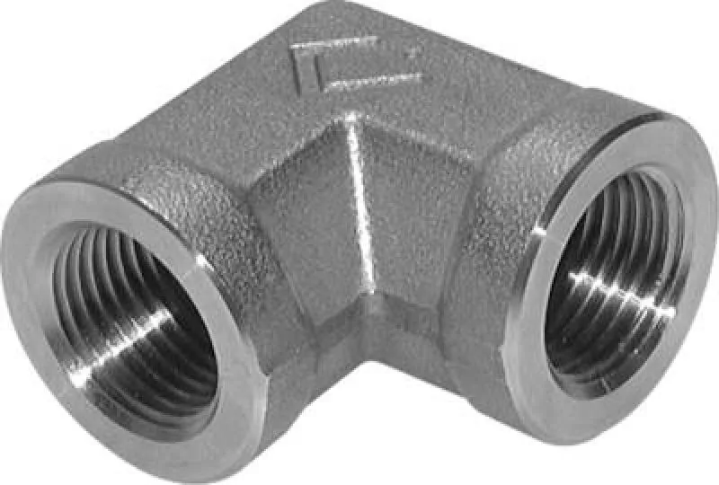 Geschmiedeter Hochdruck-90 Grad Winkel aus Edelstahl V4A (1.4404) bis 350 bar