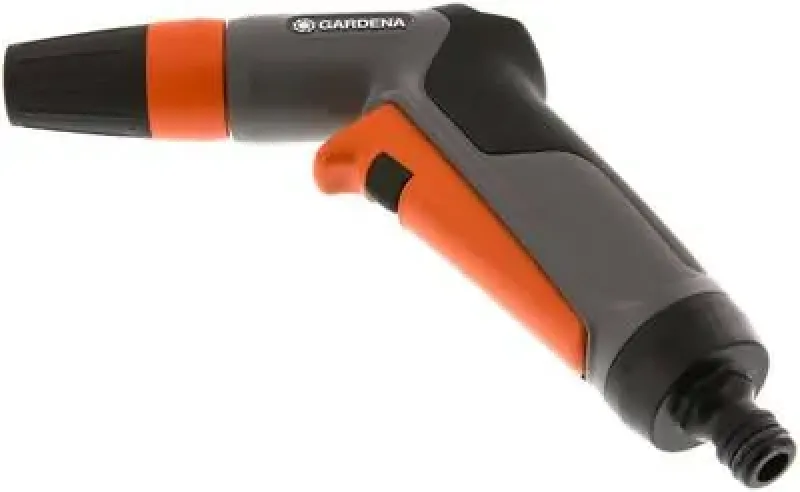 GARDENA® Comfort Reinigungsspritze aus grauem Kunststoff mit orangefarbenen SoftGrip-Elementen