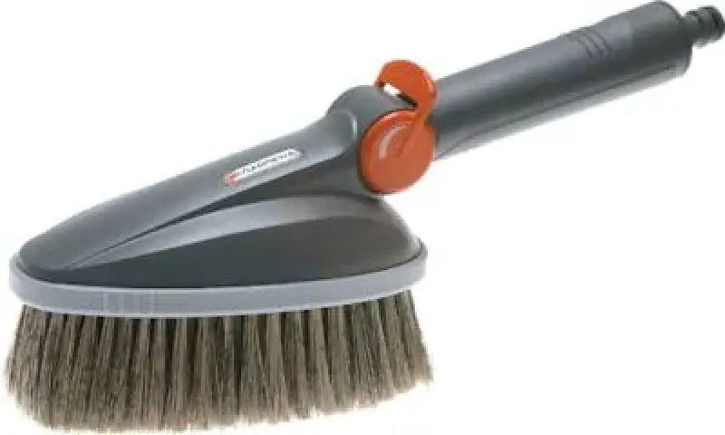 GARDENA® Classic Kompaktwaschbürste aus grauem Kunststoff mit weichen Borsten