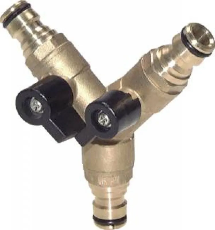Y-Steckverteiler, Typ GARDENA, Messing von www.pneumatikshop-online.de