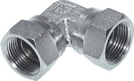 Winkelverschraubungen Stahl verzinkt Hochdruck mit Zollgewinde (60° Universaldichtkegel) bis 575 bar,  alle Größen von www.pneumatikshop-online.de