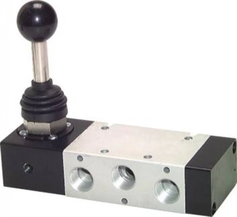 5/3-Wege-Handhebelventile G 1/4" – Federrückstellung – Baureihe XMV 2000 Standard