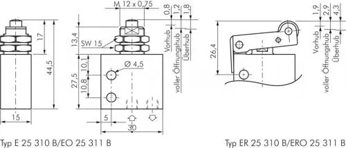 3/2-Wege Nockenventile & Rollenventile – Standard