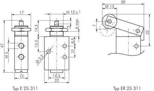 3/2-Wege Nockenventile & Rollenventile – Standard