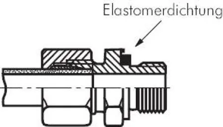 Gerade Schneidringverschraubung (metrisch), Stahl verzinkt, mit Elastomerdichtung, Einschraubverschraubung, alle Größen Gerade Schneidringverschraubung (metrisch), Stahl verzinkt, mit Elastomerdichtung, Einschraubverschraubung, alle Größen