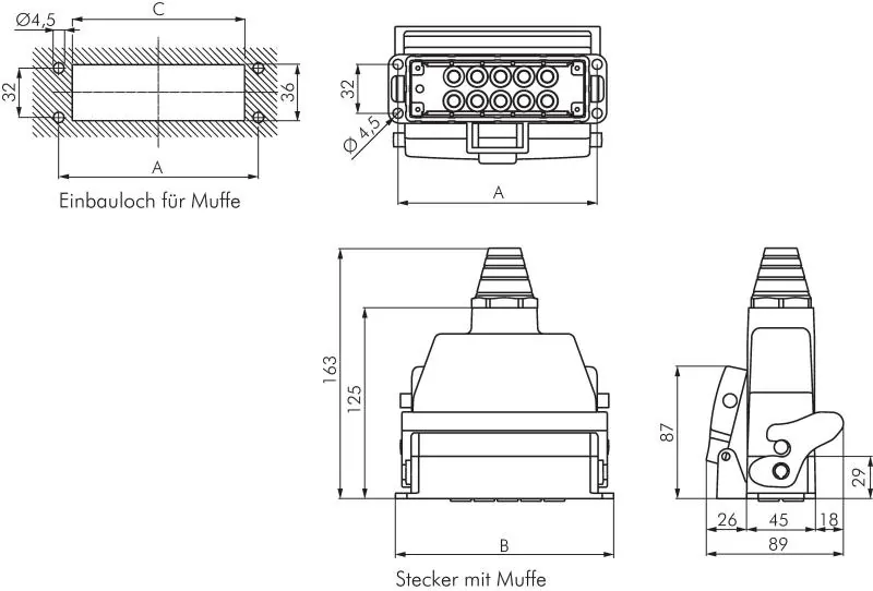 Detailansicht Mehrfachkupplung
