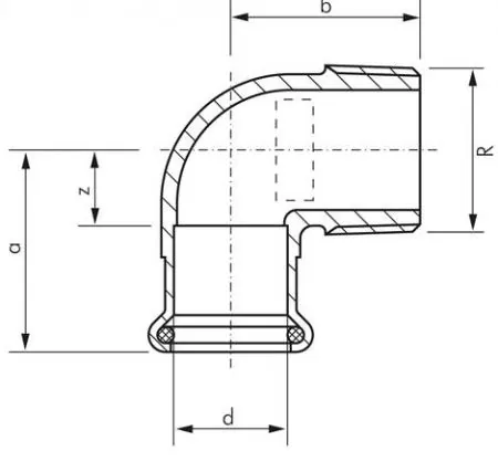 Winkel 90° mit Innenpressende & Außengewinde Edelstahl, Pressfittings, Verbinder Winkel 90° mit Innenpressende & Außengewinde Edelstahl, Pressfittings, Verbinder