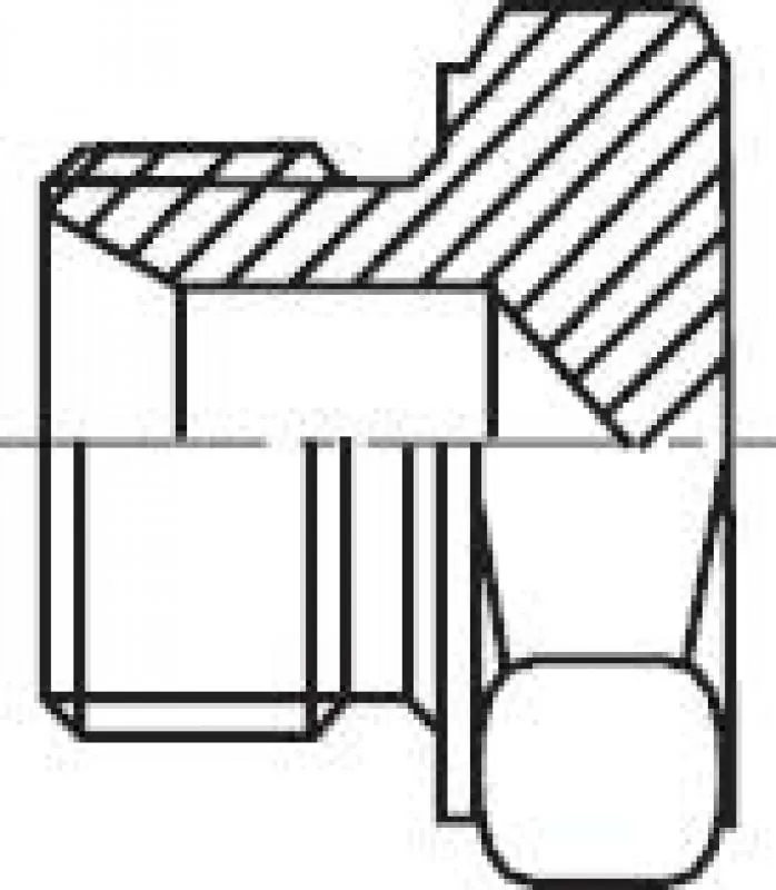 Detailansicht des 60° Universaldichtkegels für metallische Abdichtung (1.4404)