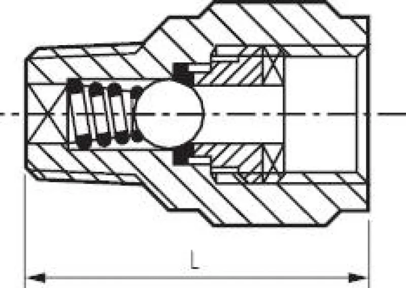 Mini-Rückschlagventile mit Feder – Messing vernickelt, PN 10, alle Größen