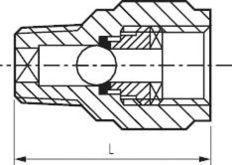 Mini-Rückschlagventile ohne Feder – Messing vernickelt, PN 10, alle Größen