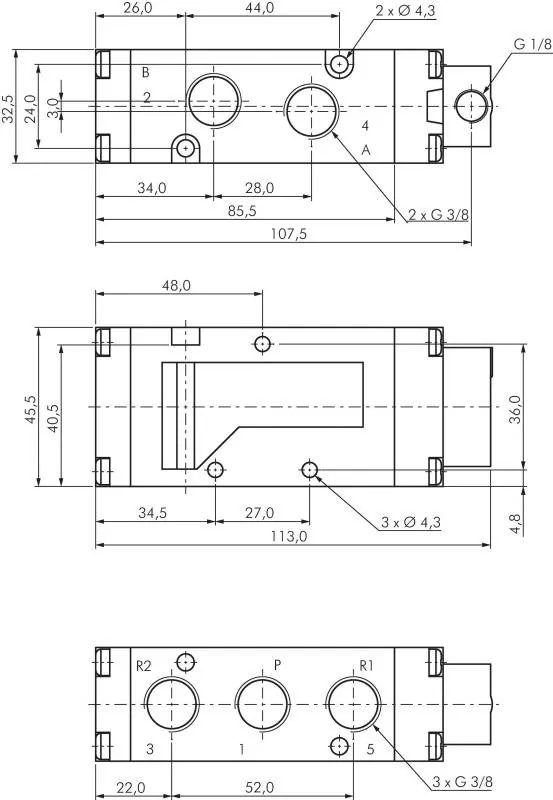 5/2-Wege & 5/3-Wege Pneumatikventile G 3/8" – Baureihe SF5000 von YPC