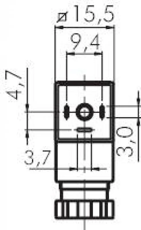 Normstecker für Magnetspulen mit Schutzbeschaltung & LED-Anzeige