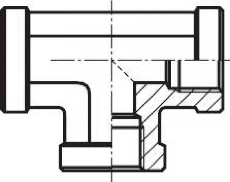 Detailaufnahme des präzisen Innengewindes und der Materialprägung