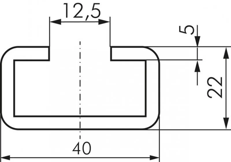 Profil Hydac Montageschiene C-Profil 40 mm DIN 3015 T2 schwere Baureihe für Rohrbefestigung