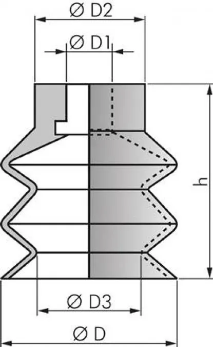 Balgsauger (ohne Halter), 2,5-fach, Ø 10 - 40 mm Balgsauger (ohne Halter), 2,5-fach, Ø 10 - 40 mm