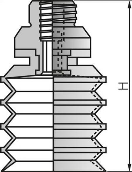 Balgsauger (ohne Halter) 4,5-​fach P-​Serie (Ø 20 - 50 mm), alle Typen