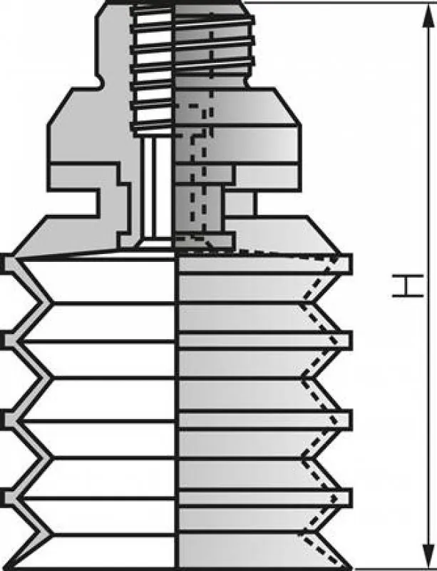 Balgsauger 4,5-fach P-Serie (ohne Halter), Ø 20 - 50 mm, alle Typen
