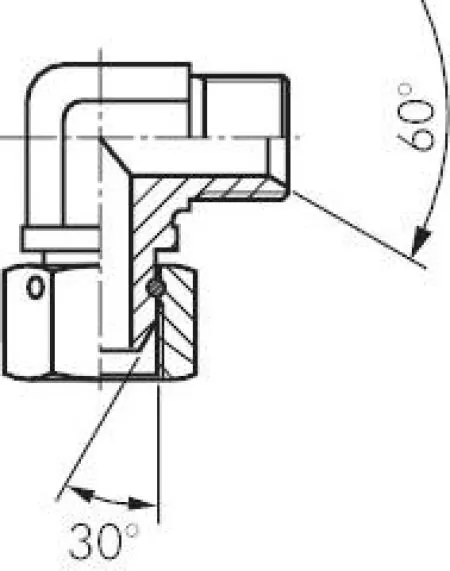 Einschraubwinkel Edelstahl V4A mit Zollgewinde (60° Universaldichtkegel), bis 475 bar, alle Größen