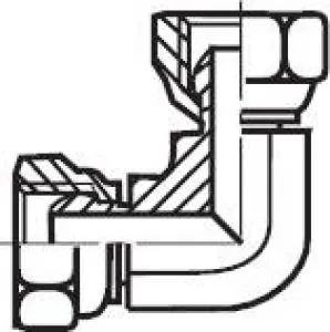 Winkel-Verschraubungen Edelstahl V4A mit Zollgewinde (60° Universaldichtkegel), bis 575 bar, Winkelverschraubung, Verschraubung, alle Größen