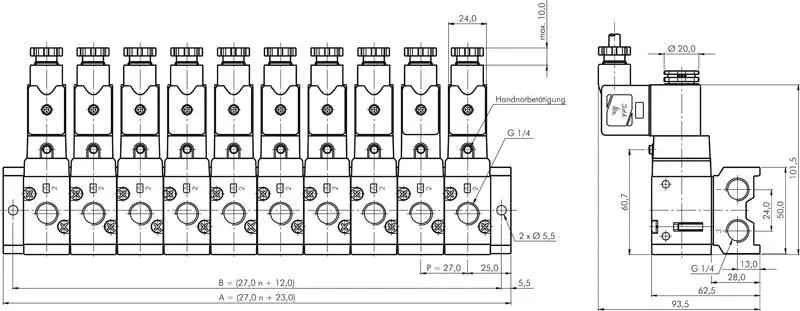 Mehrfachanschlussplatten für Magnetventile – SF4000 & YPC
