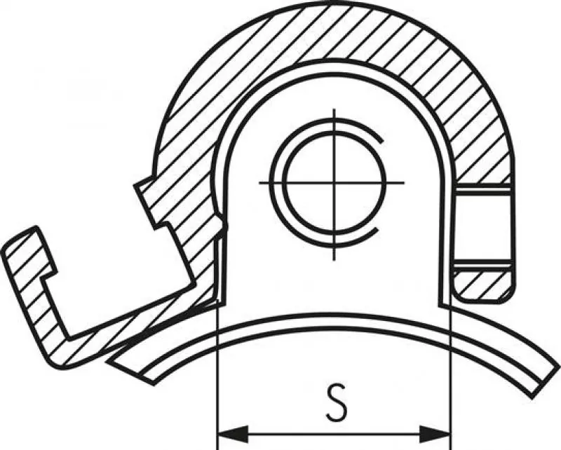 Befestigungsklemmen für Mickey-Mouse-Profil, Typ AB1