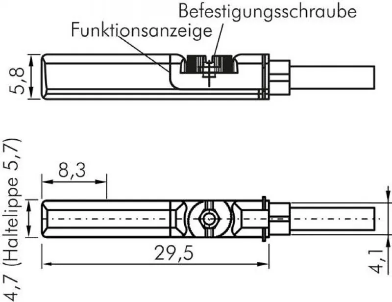Zylinderschalter – T-Nut (5mm, nicht durchgehend) Typ B für Pneumatik-ISO-Zylinder, alle Typen