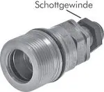 Schnellverschluss-Schott-Schraubkupplungen mit Rohranschluss ISO 8434-1, ISO 14541, Kupplung, Stecker, Muffe, alle Größen
